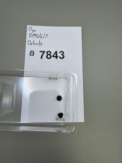Dye DM5 DM6 DM7 Ball Detents Black