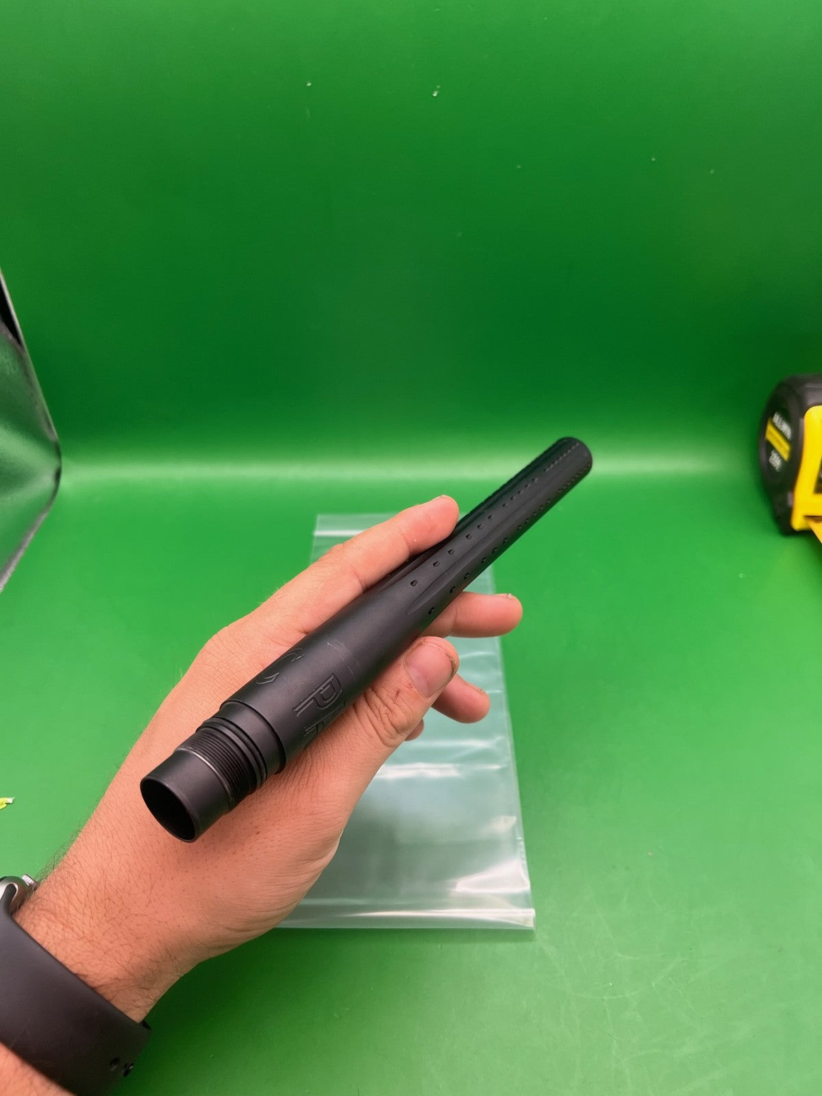 Parabolic Tip 14" Black - used paintball barrel tip - black