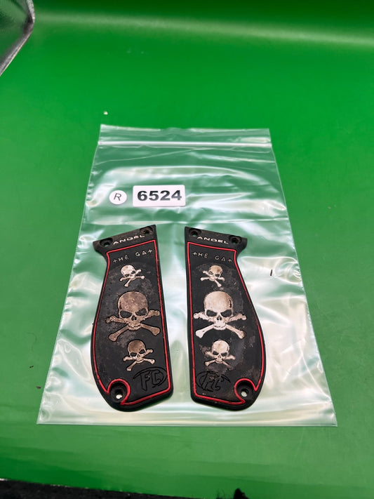WDP Angel Grip Panels Black Skull The Gat FC Logo