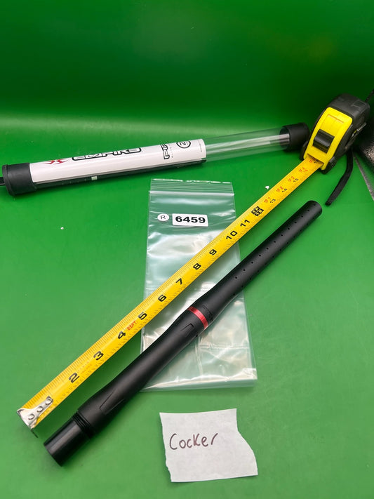 Empire Autococker Barrel Back Black .689 14" - used paintball barrel back - black