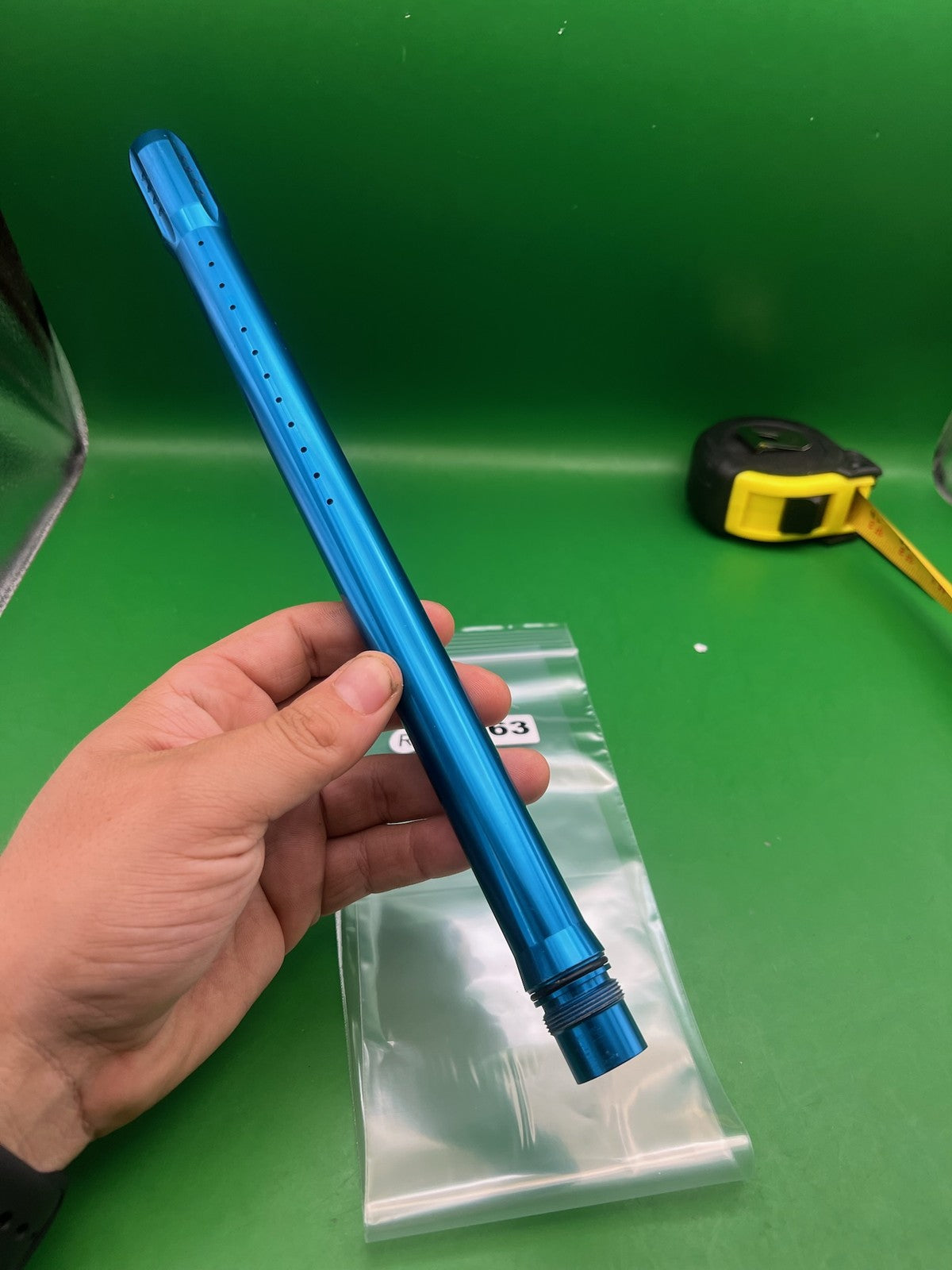 Blue Empire Barrel Tip - used paintball barrel tip - blue anno