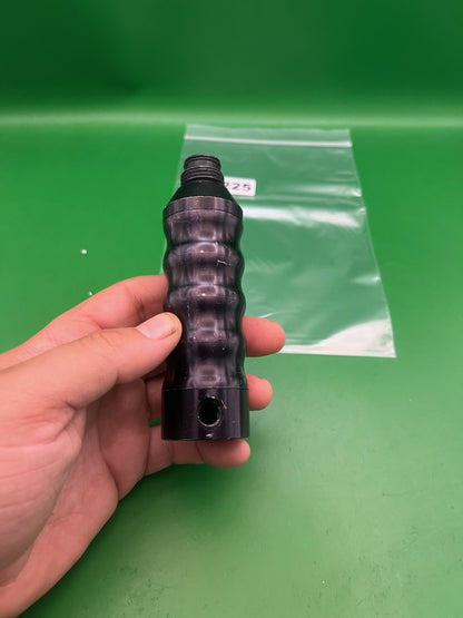Vintage Paintball CO2 Expansion Chamber Ribbed 6-Stage Vertical Grip Black