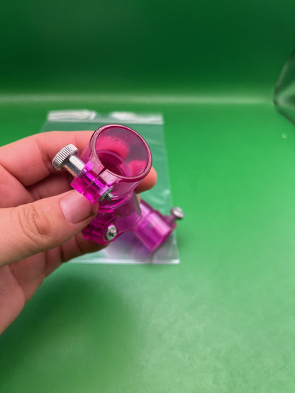 Purple Paintball Elbows - x2 - used paintball feed elbow / hopper elbow - translucent purple