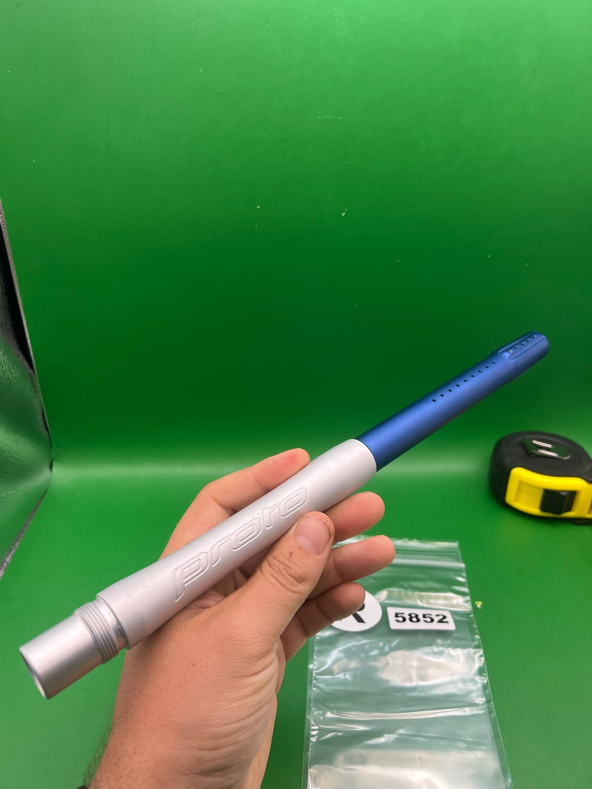 Proto Two Piece Barrel 14" .686 Blue Silver - used paintball barrel (two-piece set) - blue/silver