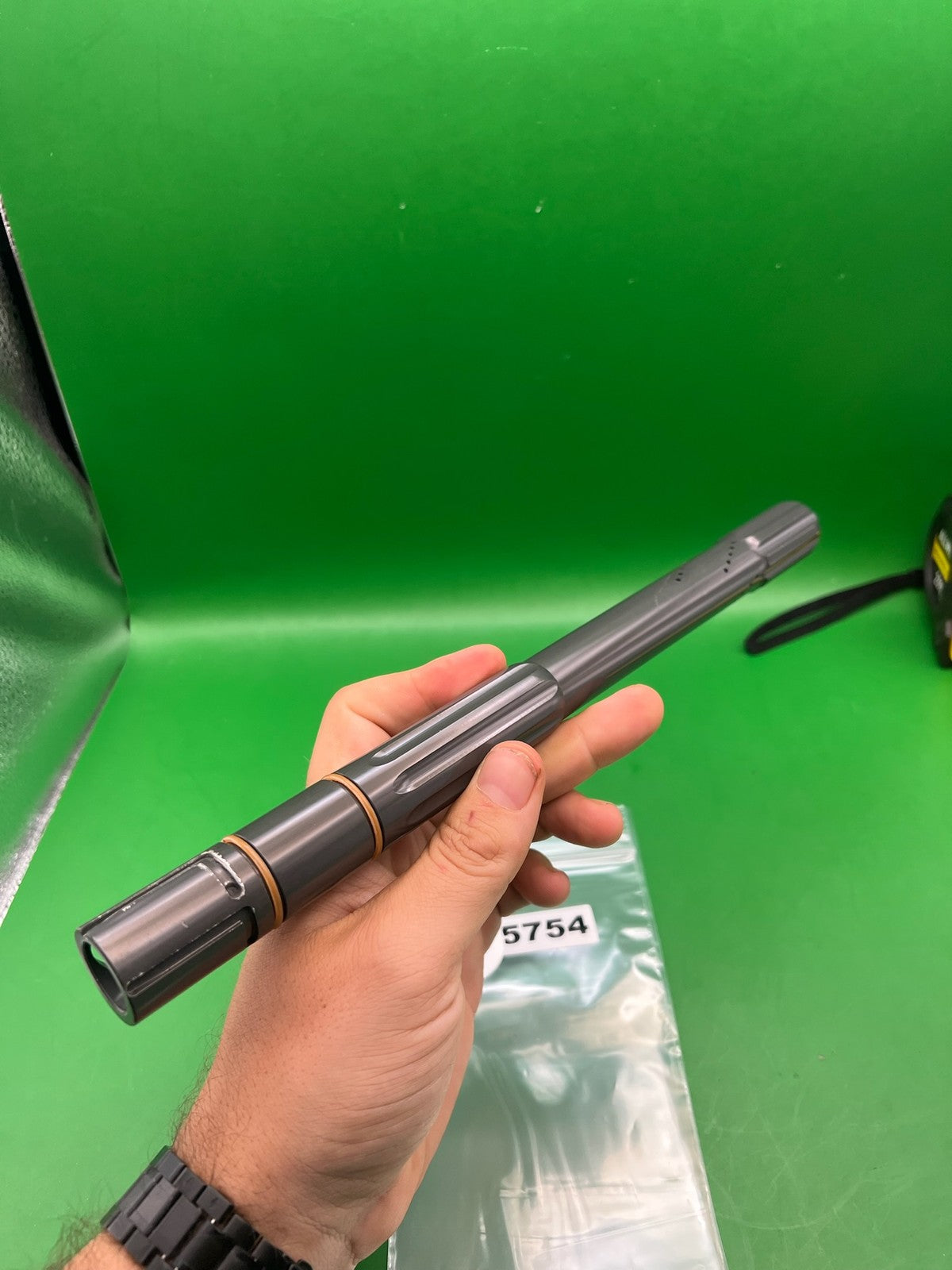 J&J Automag 12" .691 Pewter - used paintball barrel - pewter