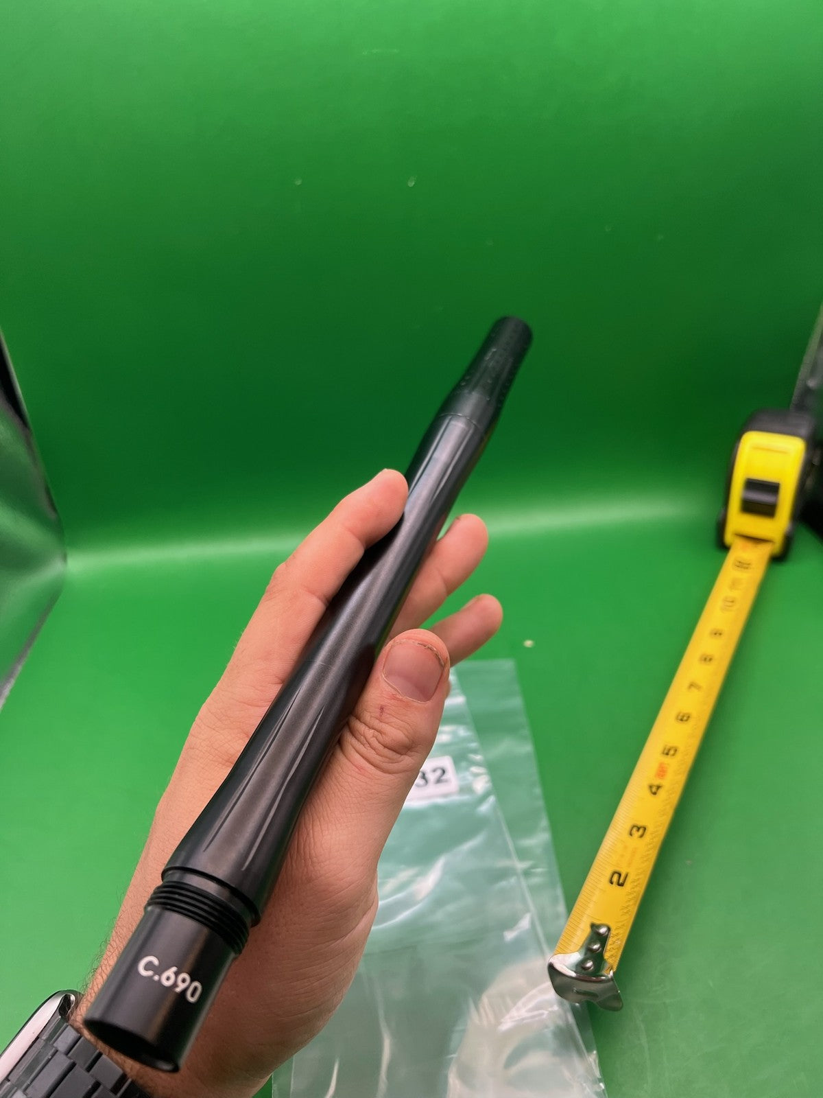 Autococker Back 12" .690 Black - used paintball barrel back - black