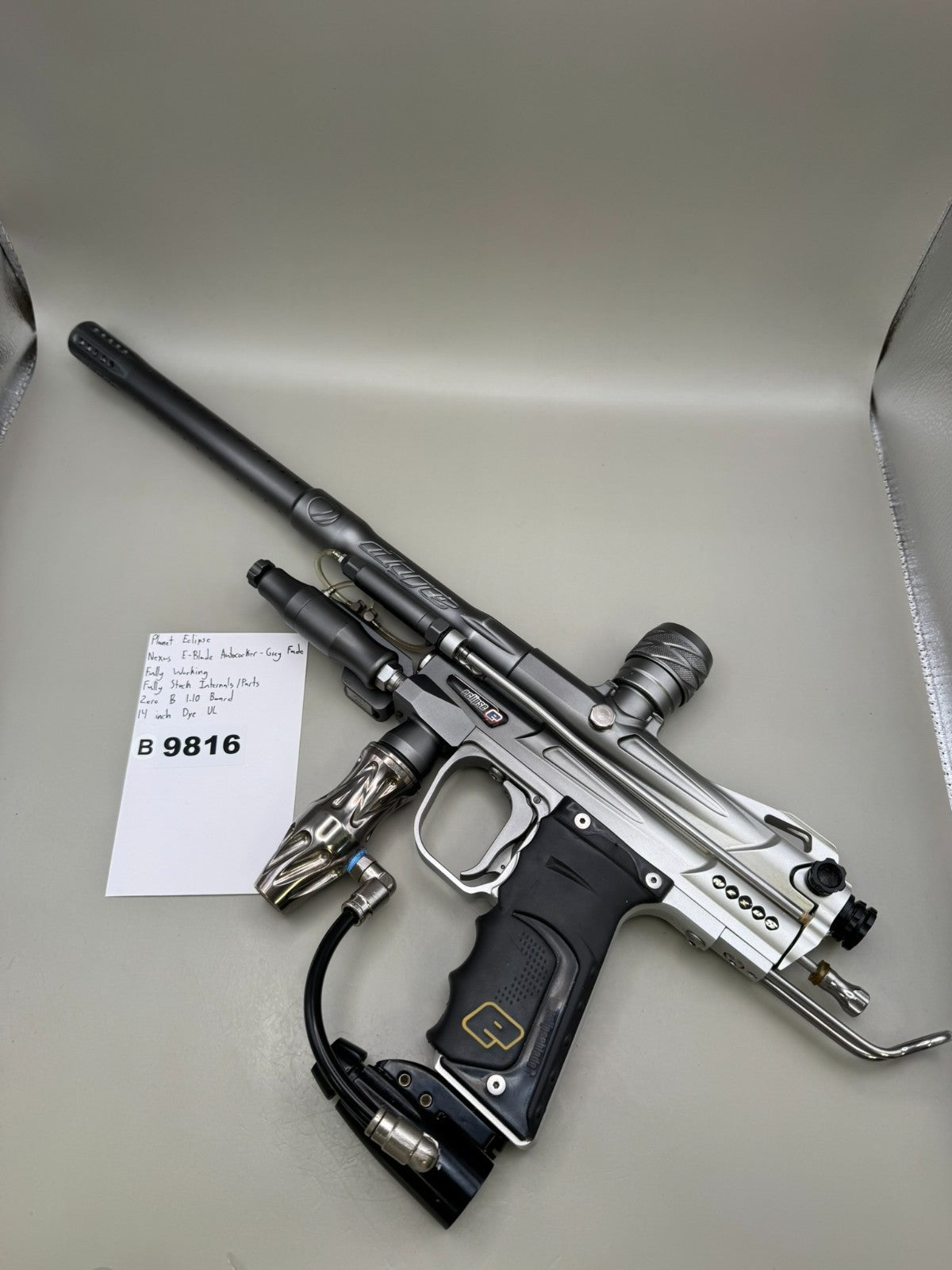 Planet Eclipse E-Blade Autococker - Grey Fade - Paintball Marker Fully Working