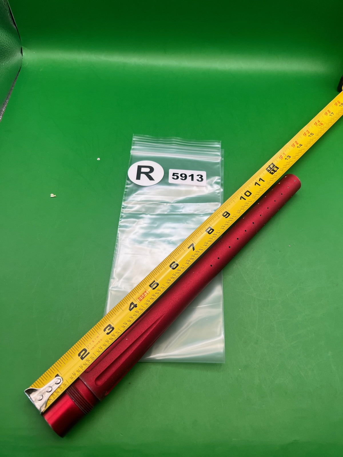 Stock Autococker Barrel  .690 Red - used paintball barrel - red anno