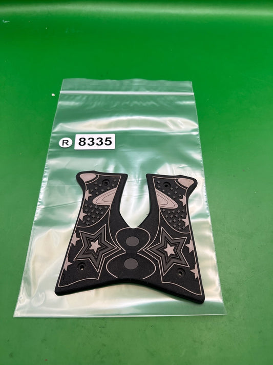 Gen X Global GXG 1911 45 Style Paintball Marker Grips Black Gray Stars