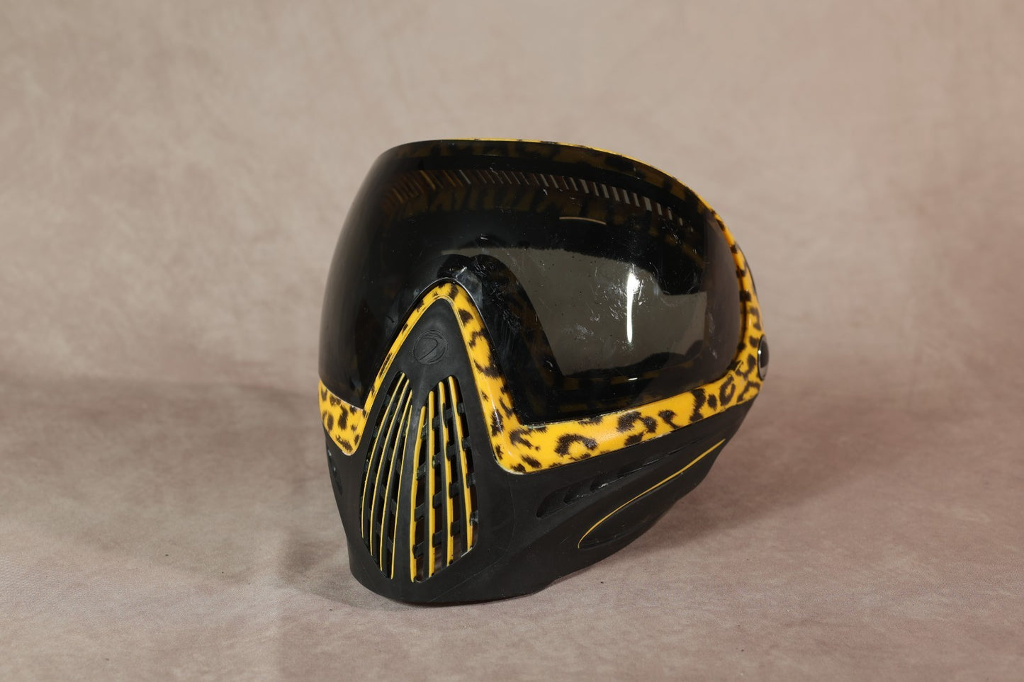 Dye i4 Paintball Mask Cheetah Leopard Print Yellow Black With Storage Bag