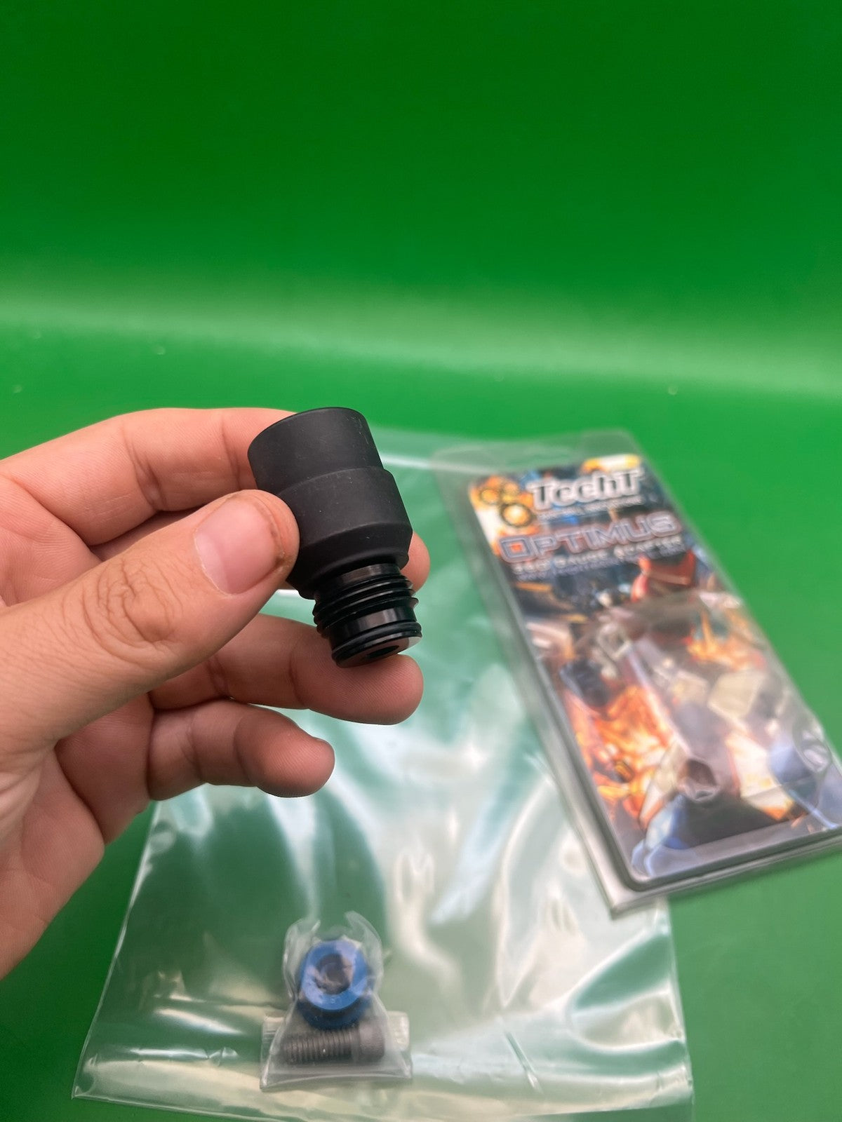 TechT Optimus 360 Degree Swivel Gauge Adapter Black Standard Threads