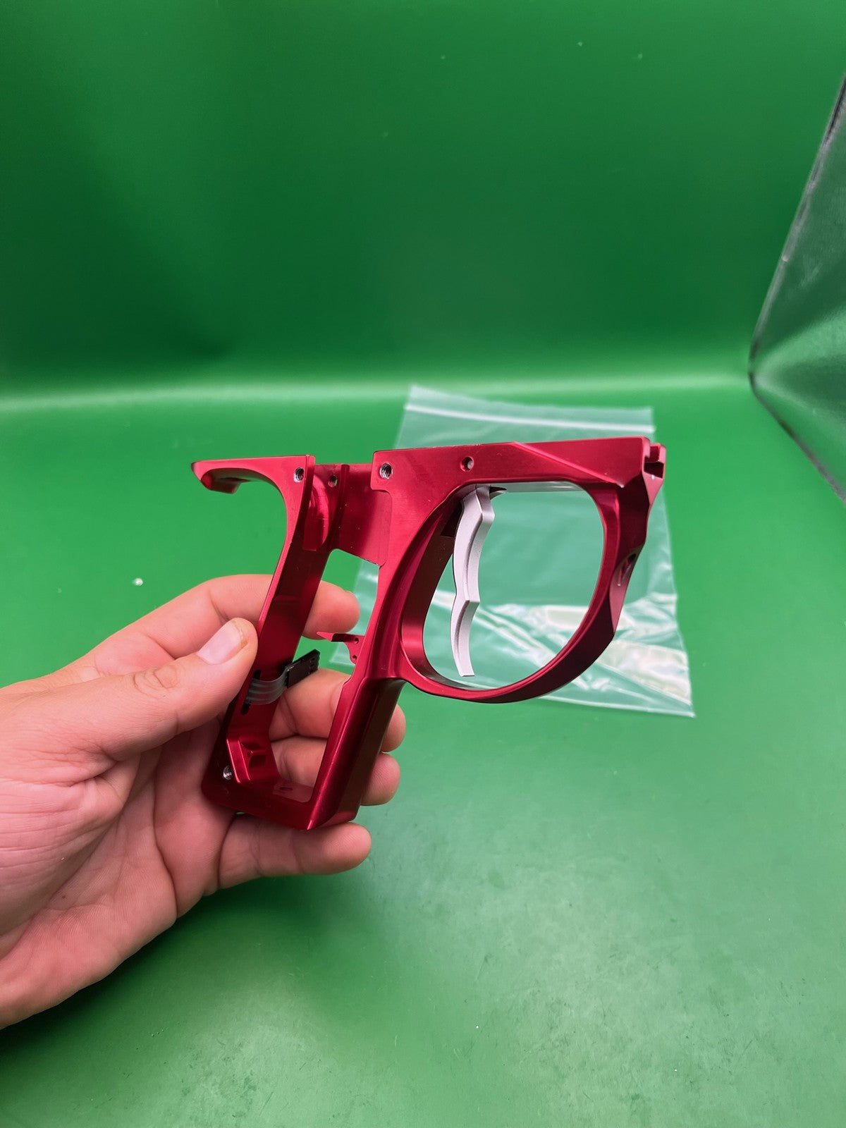 Dye DM5 Trigger Frame Red Anodized Aluminum Electronic E-Frame