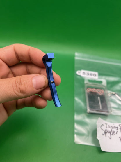 Trinity Sick Spyder Roller Trigger E-Frame Blue Anodized Aluminum