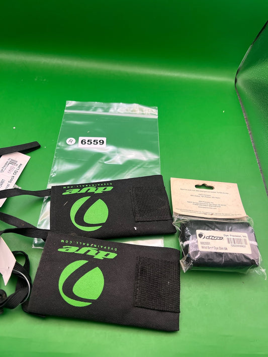 Dye Barrel Sock OG Lime + Sweat Band + Wrist Band Black Bundle