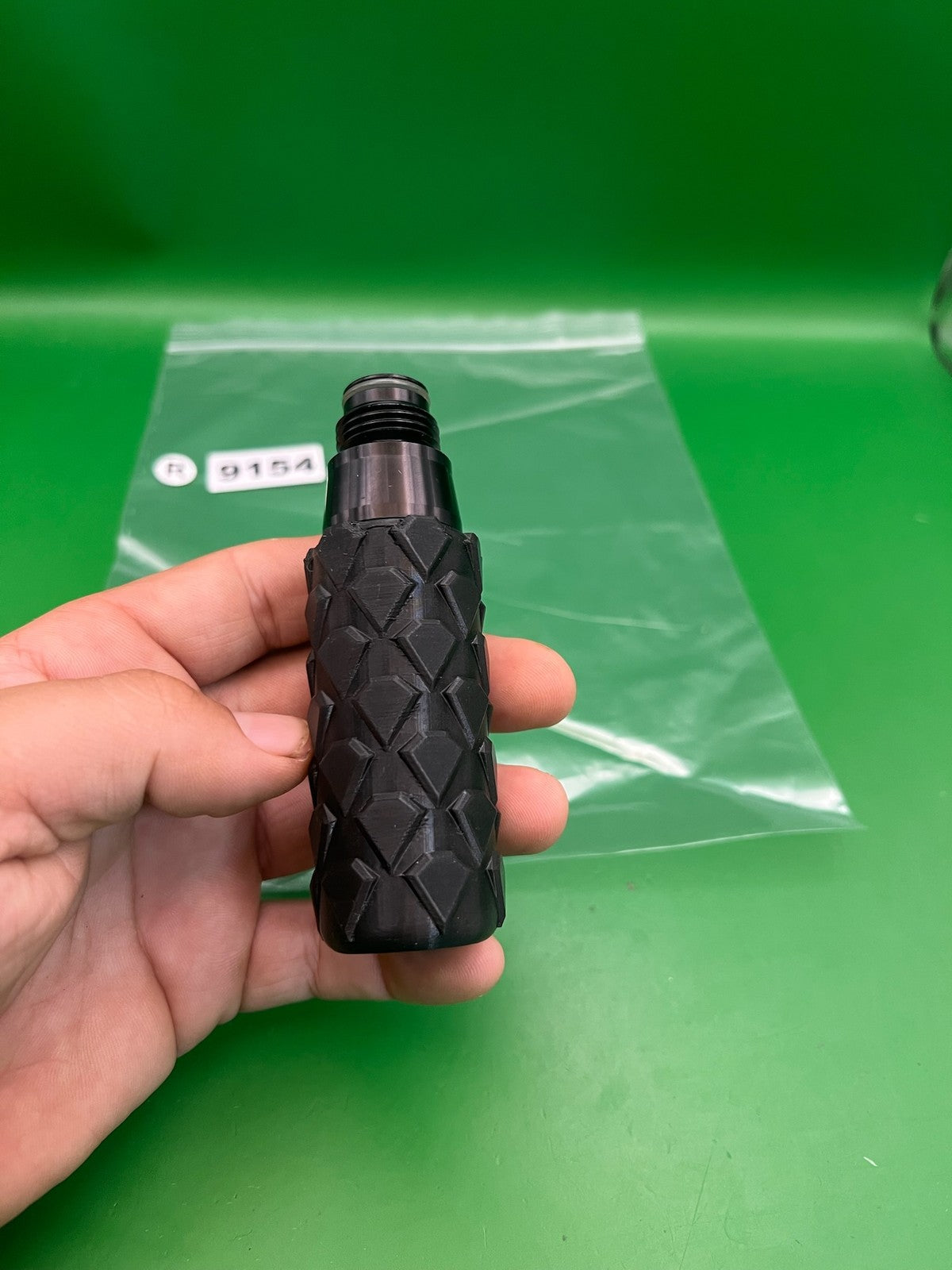 AGD Automag Bike Grip Black Gas-Through Foregrip Diamond Knurl Vintage