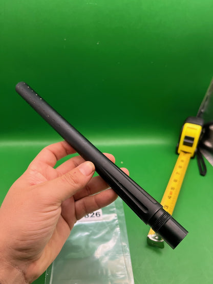 Stock Autococker Barrel Back 12" .694 Black - used paintball barrel back - black