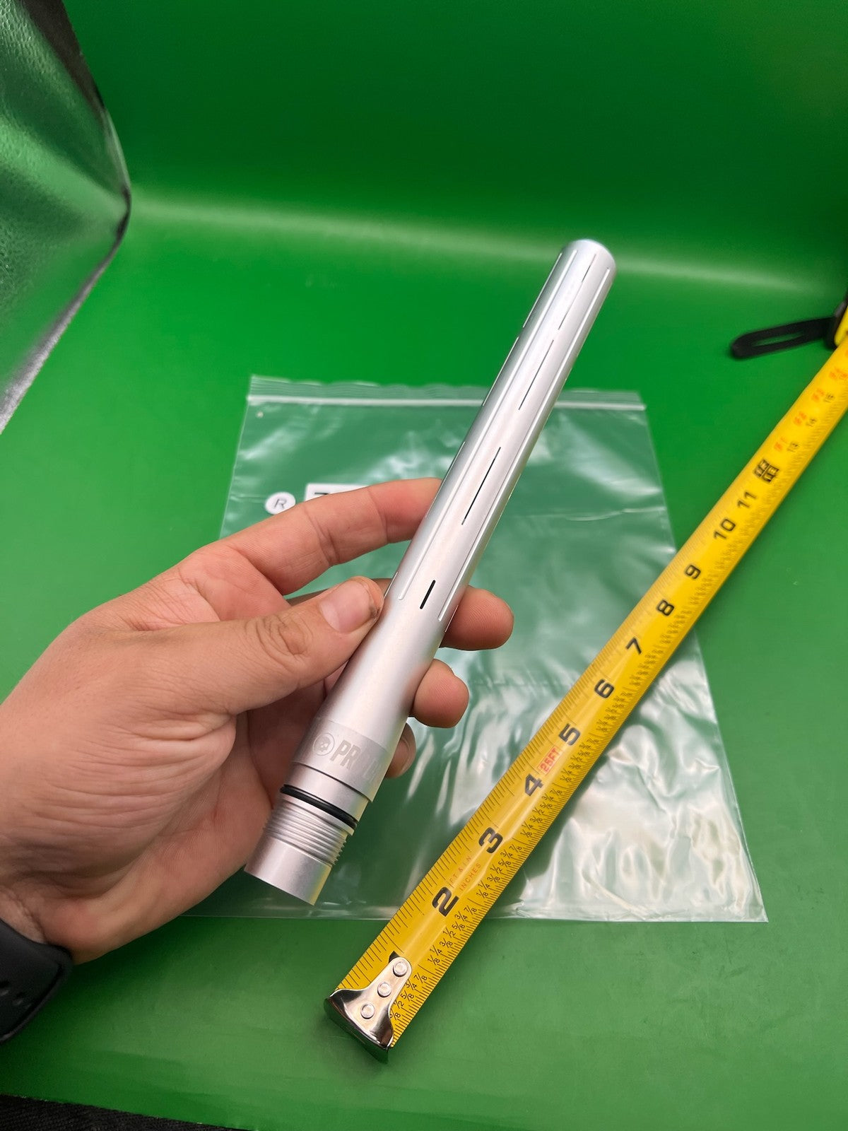 Infamous Pro DNA Silencio Barrel Tip Silver Aluminum AutoCocker Thread 14"
