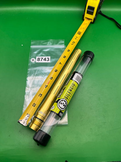 Infamous Silencio Pro DNA Barrel Tip 14" Gold Aluminum Paintball