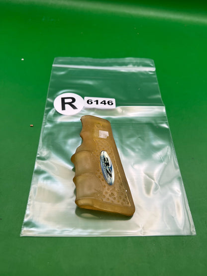 32 Degrees Grips - used paintball grip panel - clear/amber translucent