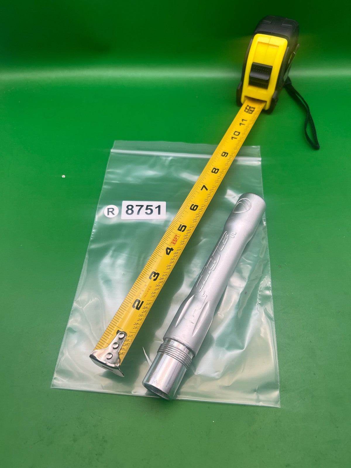 Dye UL Barrel Back .687 Bore AC Thread Silver Aluminum 6"