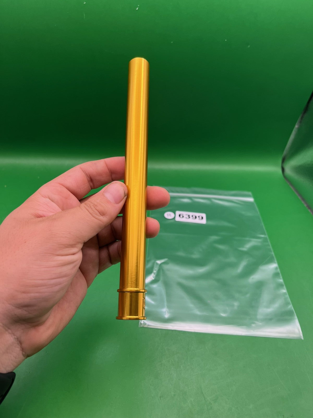Planet Eclipse Gold Insert - used paintball barrel insert (freak-style) - gold anno