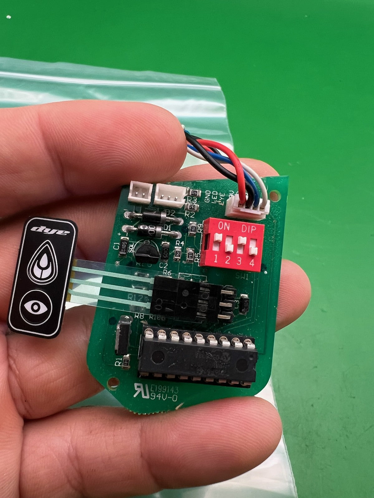 Dye DM4 DM5 Circuit Board with Membrane Pad DIP Switch LED Eye Wired Kit