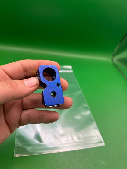 Blue Back Block Autococker - used paintball back block - blue anno