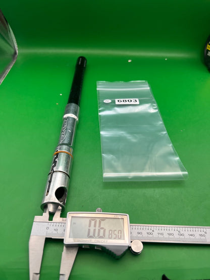AGD Automag DYE Boomstick Barrel Black Silver .685 Bore 14in - used paintball barrel - black/silver