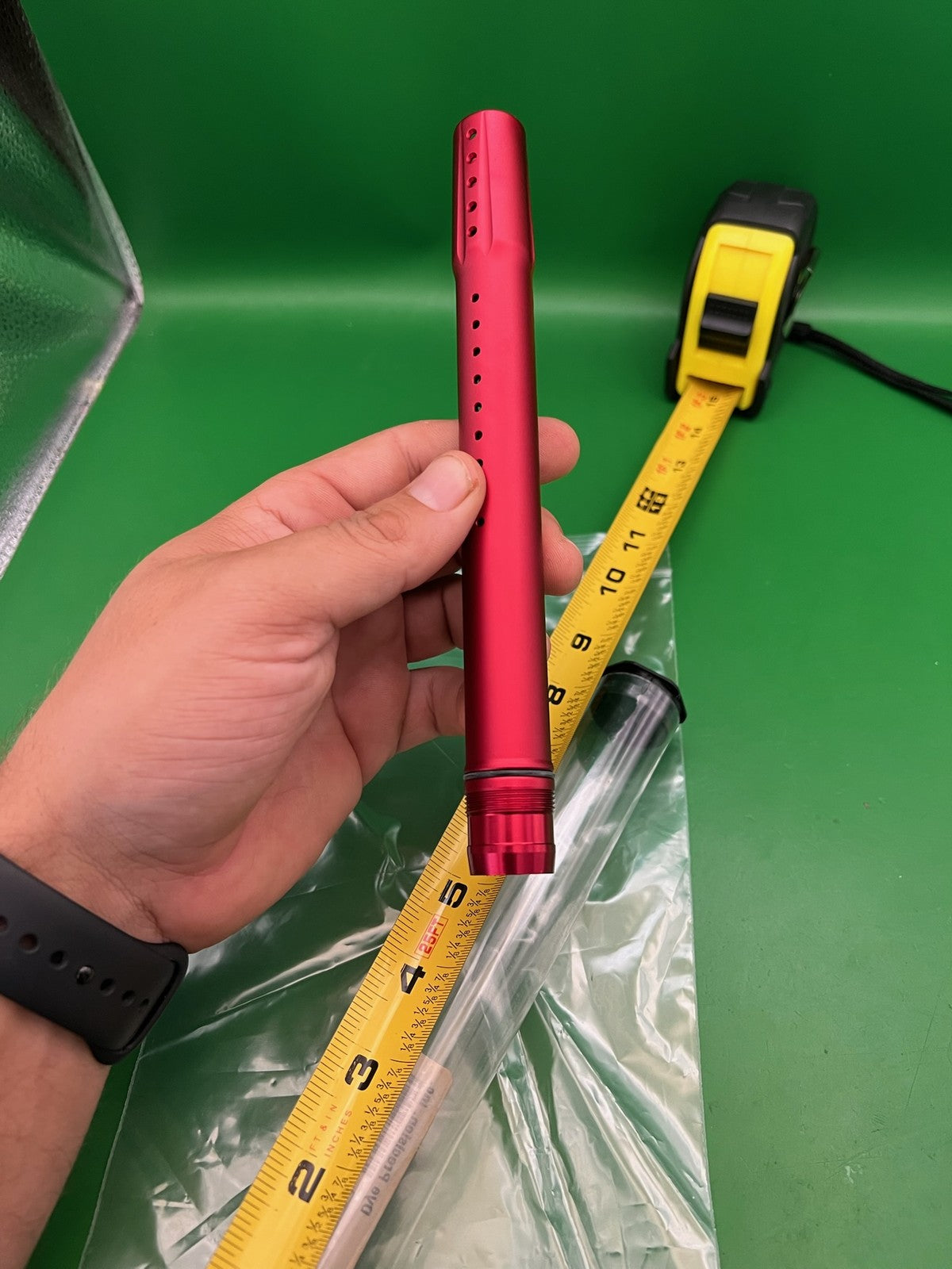 Proto Paintball 14in Barrel Tip Red Aluminum
