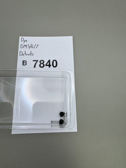 Dye DM5 DM6 DM7 Ball Detents Black
