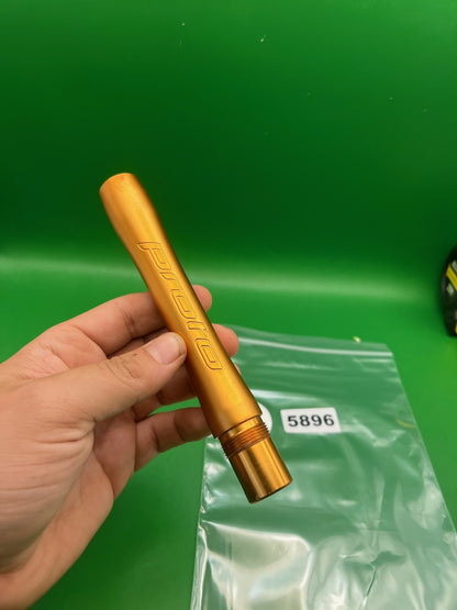 Autococker Proto Barrel Back Gold .688 bore - used paintball barrel back - gold anno