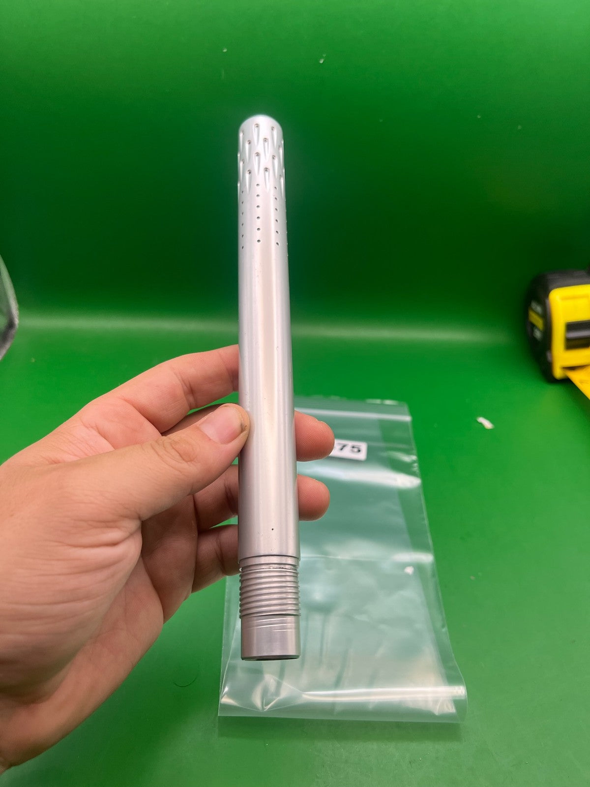 WGP Autococker Clear Tip - used paintball barrel tip - silver