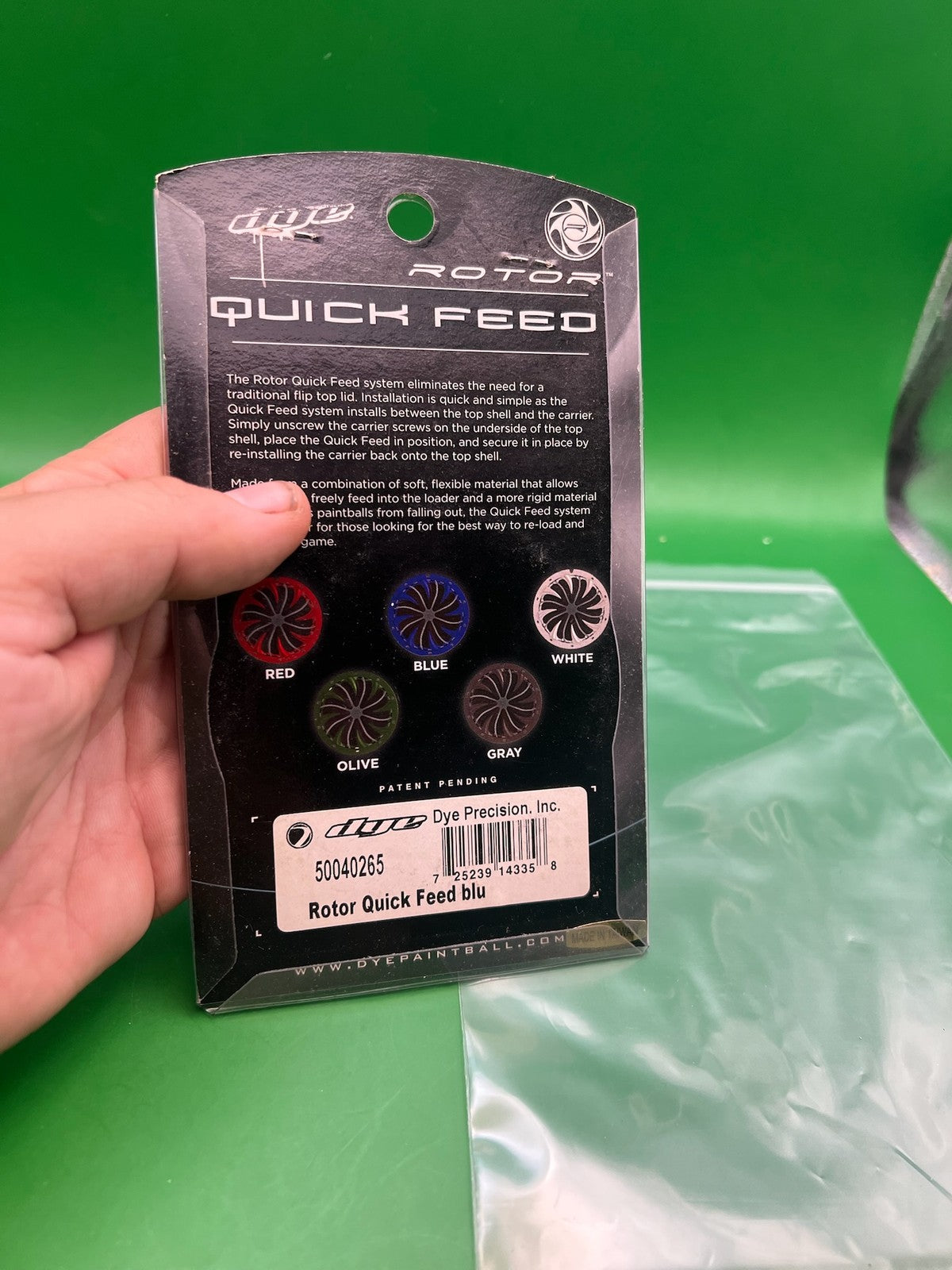 Dye Rotor Quick Feed Speed Feed Lid Blue Hopper Loader Speedfeed