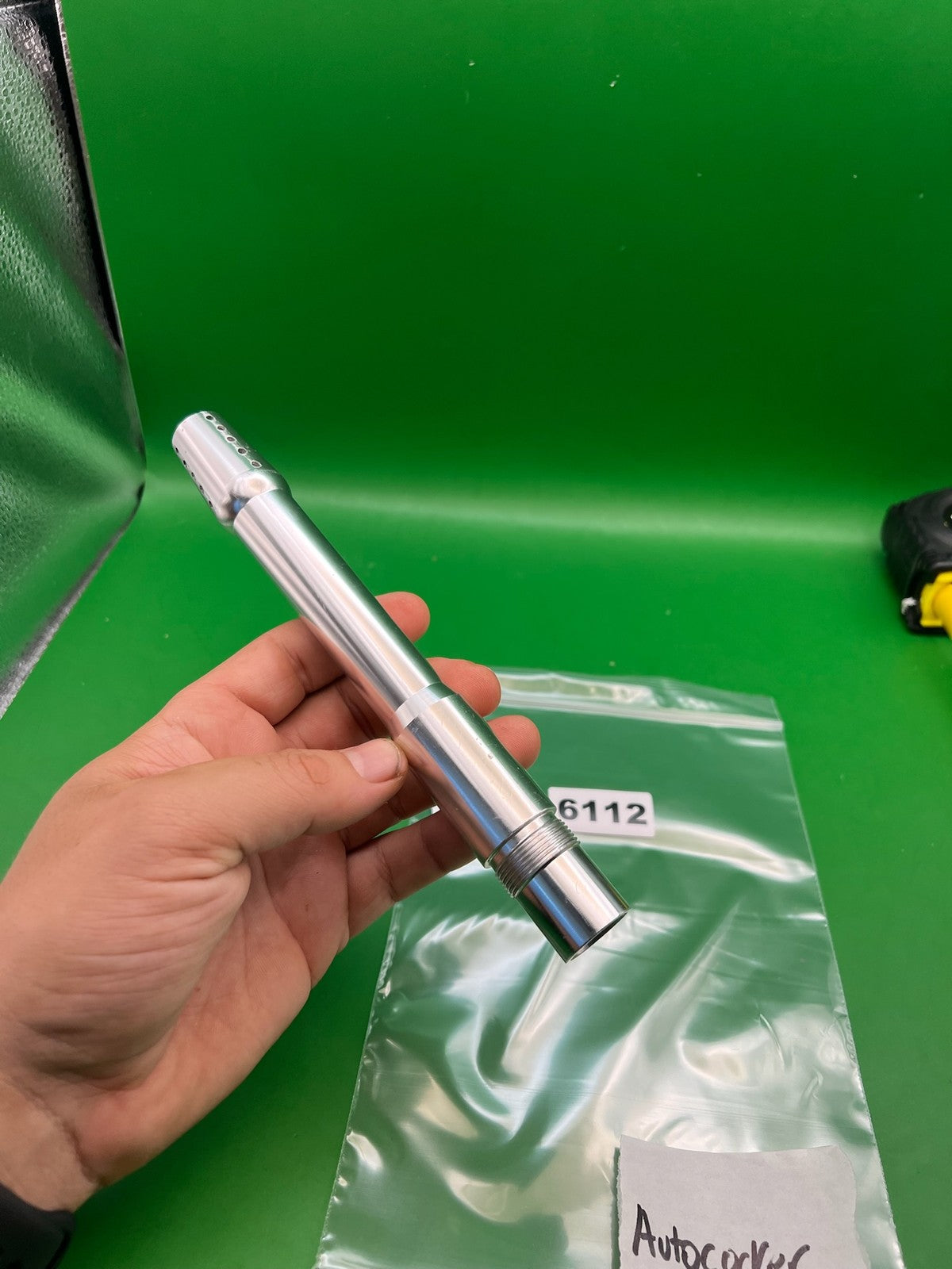 WGP Autococker Barrel Back Silver .692 Bore 8.5" - used paintball barrel back - silver