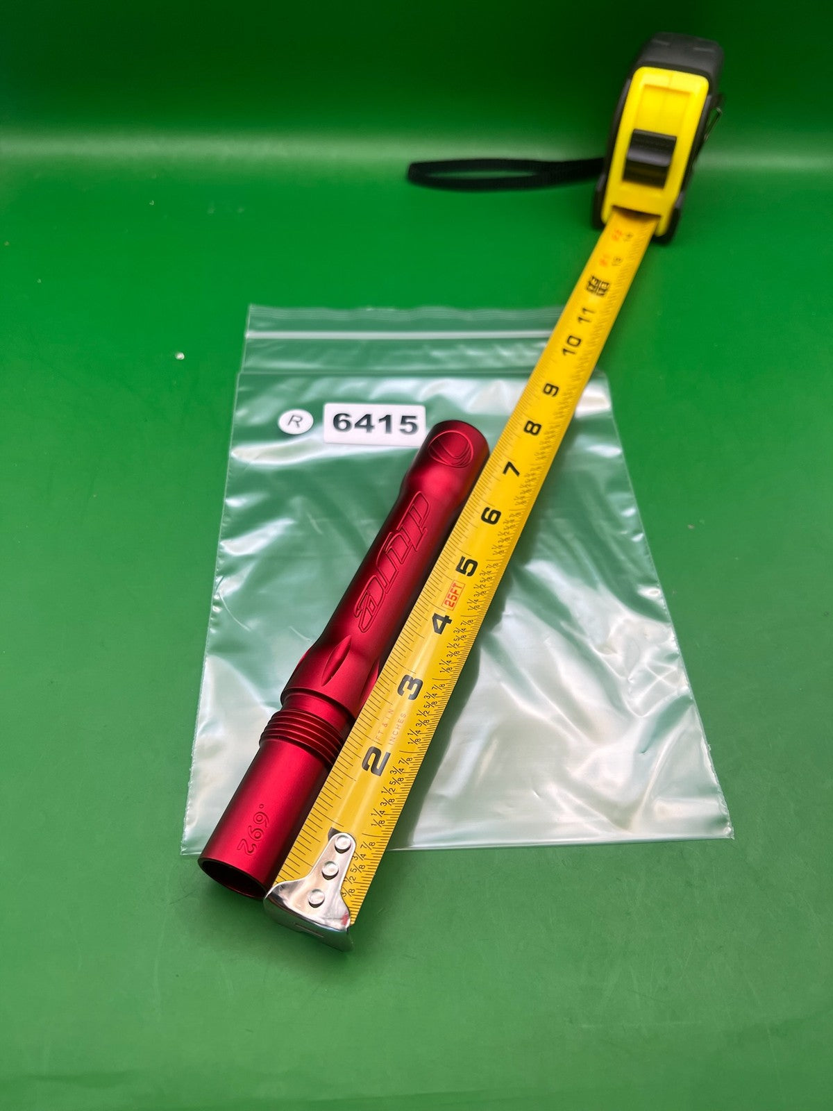 Dye Ultralite Barrel Back Red .692 Angel back - used paintball barrel back - red anno