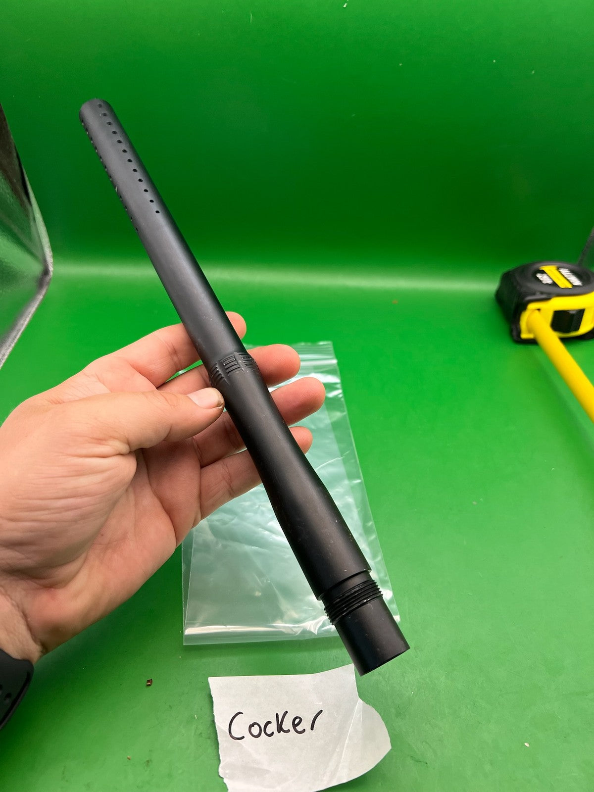 CP Custom Products Autococker Barrel 14in Black - used paintball barrel - black