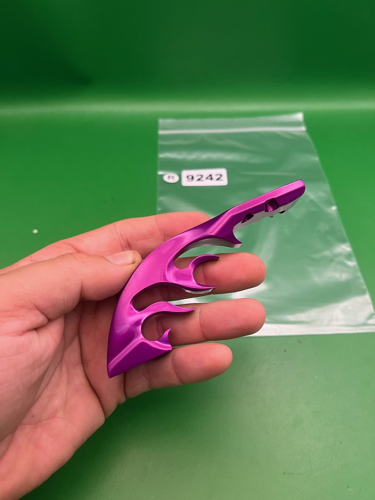 CP Custom Products Flame Drop Forward Purple Anodized Spyder Dovetail Mount