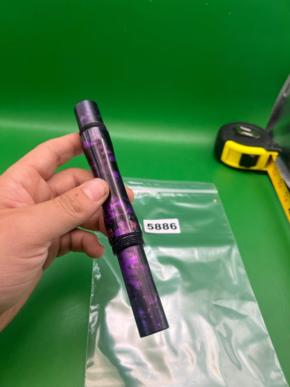 Autococker Empire .684 Purple Black - used paintball barrel - purple black splash