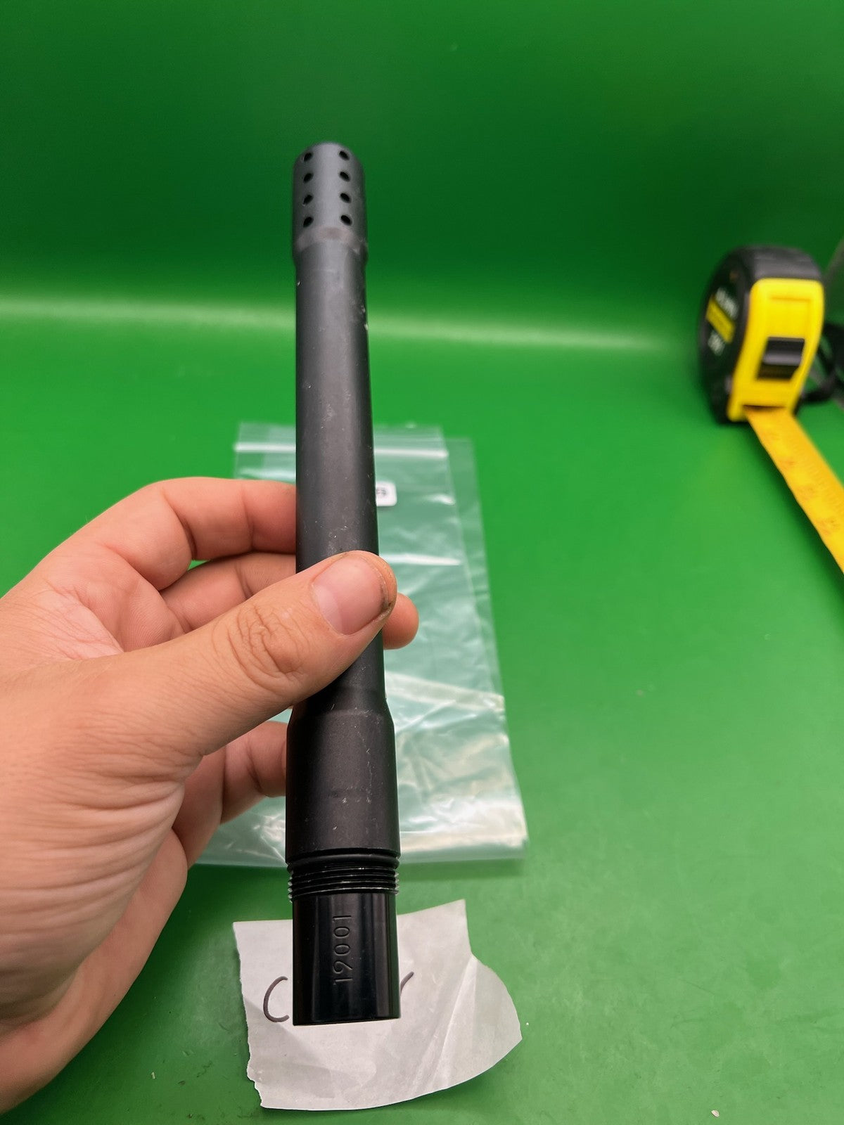 Autococker Cocker Ported Barrel Black 10" .860 Bore - used paintball barrel - black