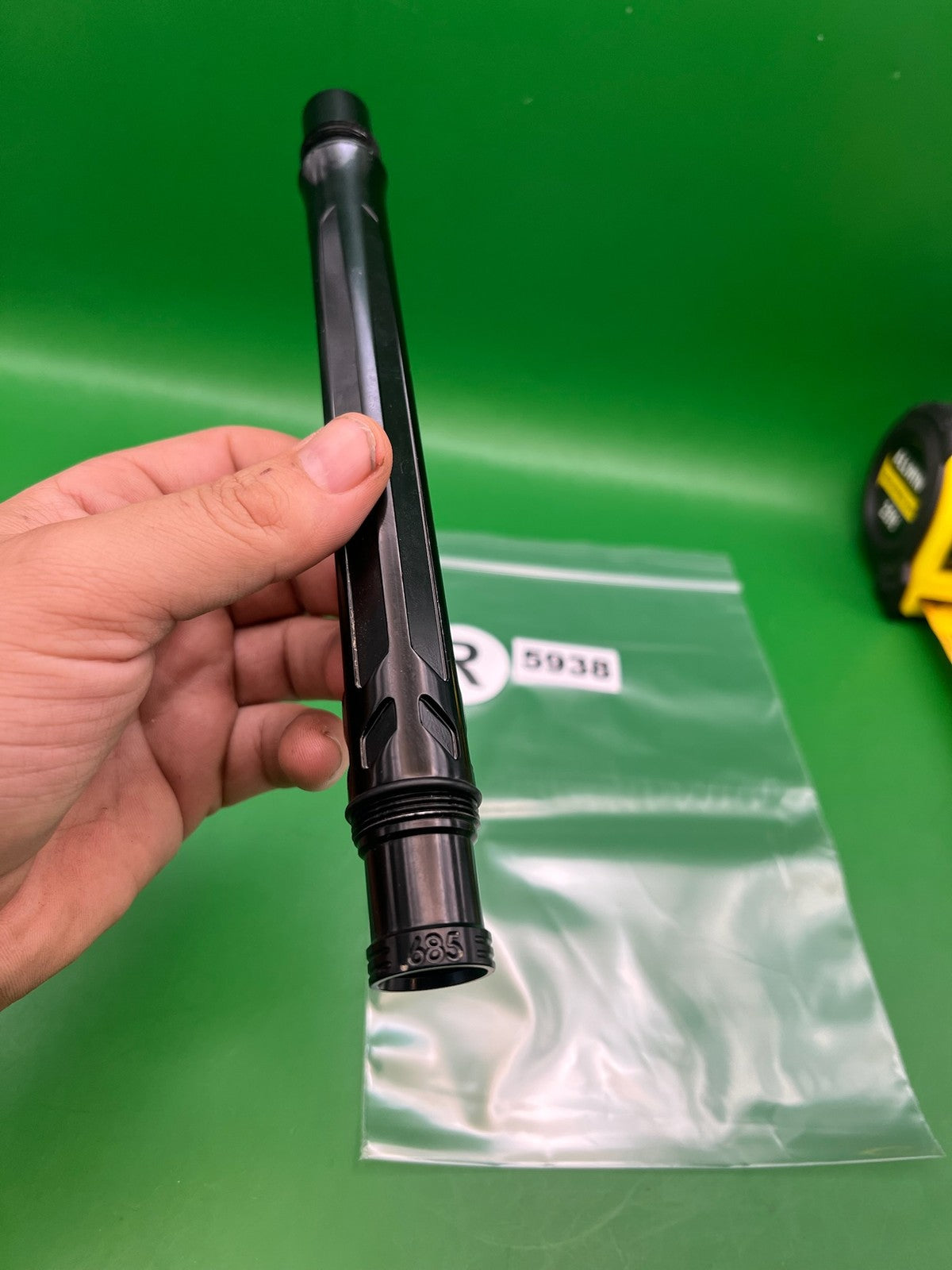 HK Army Autococker Back - used paintball barrel back - black