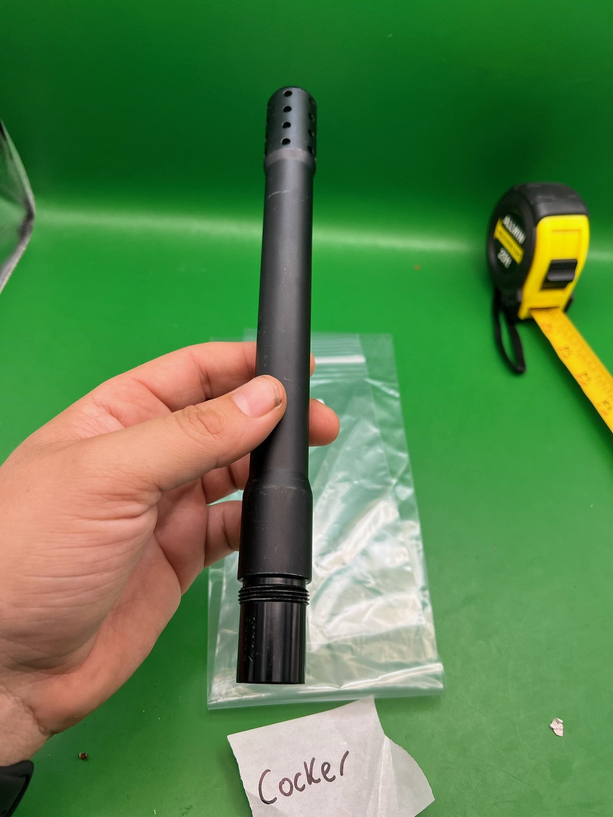 Autococker Barrel Black 12in .689 Bore Ported Tip