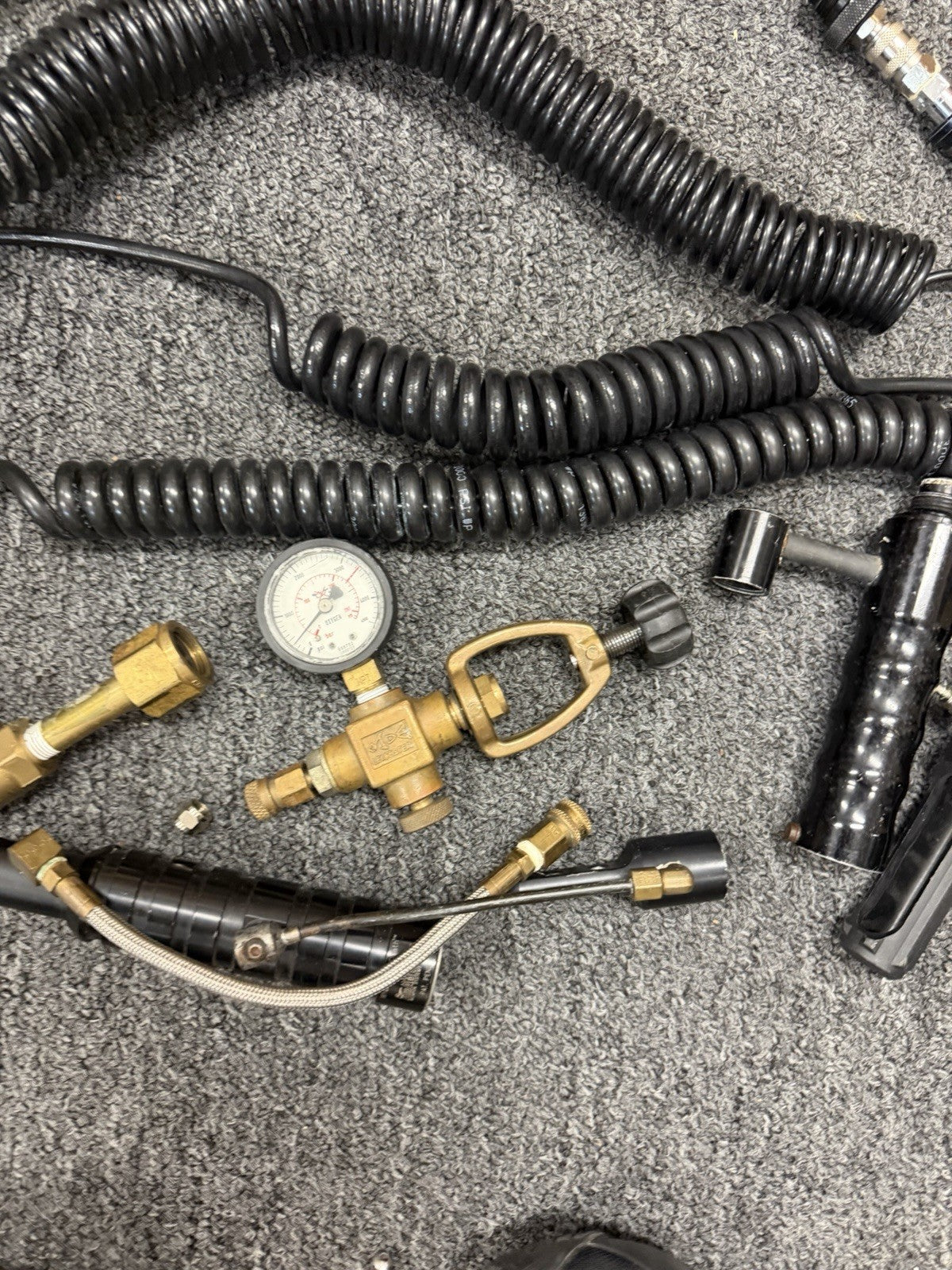 Lot Of Remote Lines And Regulators For Paintball Markers