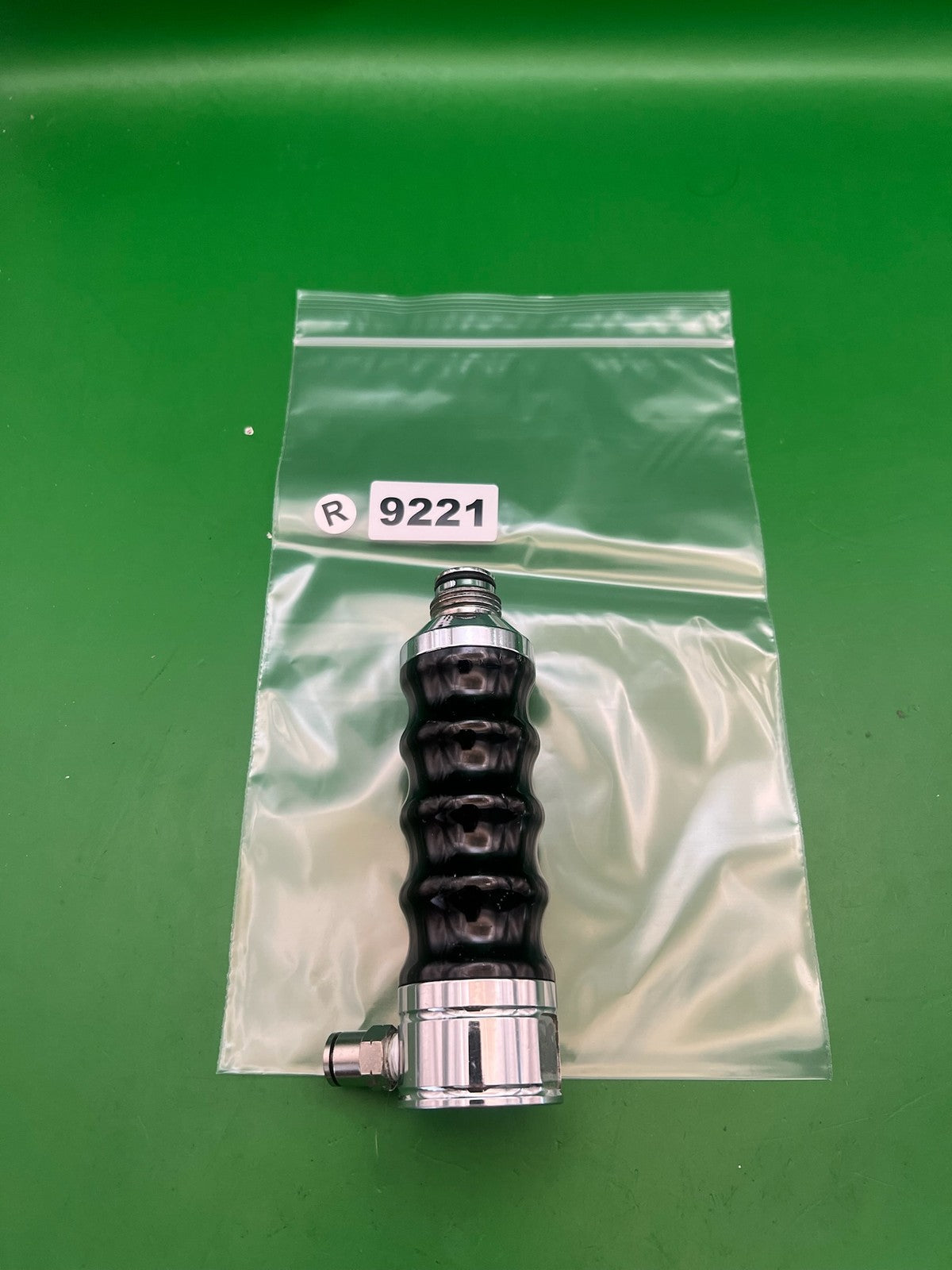 Vintage PB Gas Through Grip Black Marble Silver Aluminum Paintball