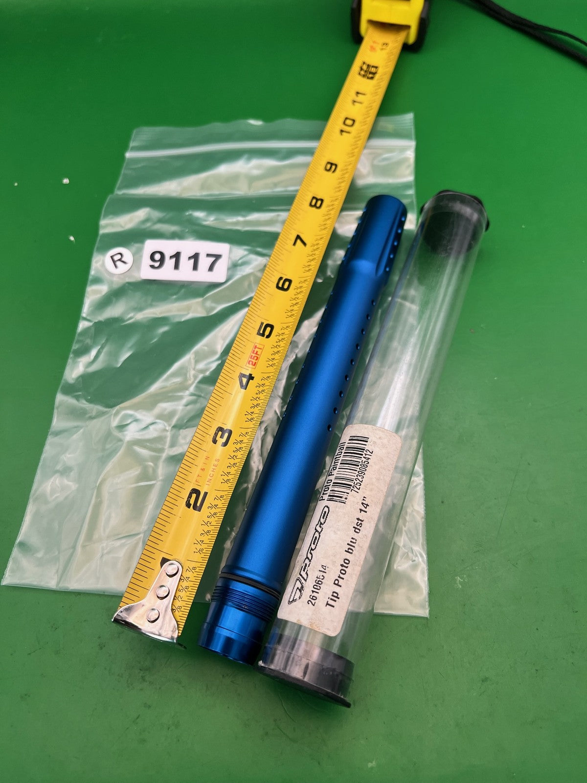 Proto Paintball 14" Barrel Tip Blue Anodized