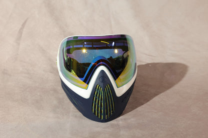 Dye I4 Invision Paintball Mask Goggle Blue White Gold Mirror Lens With Box