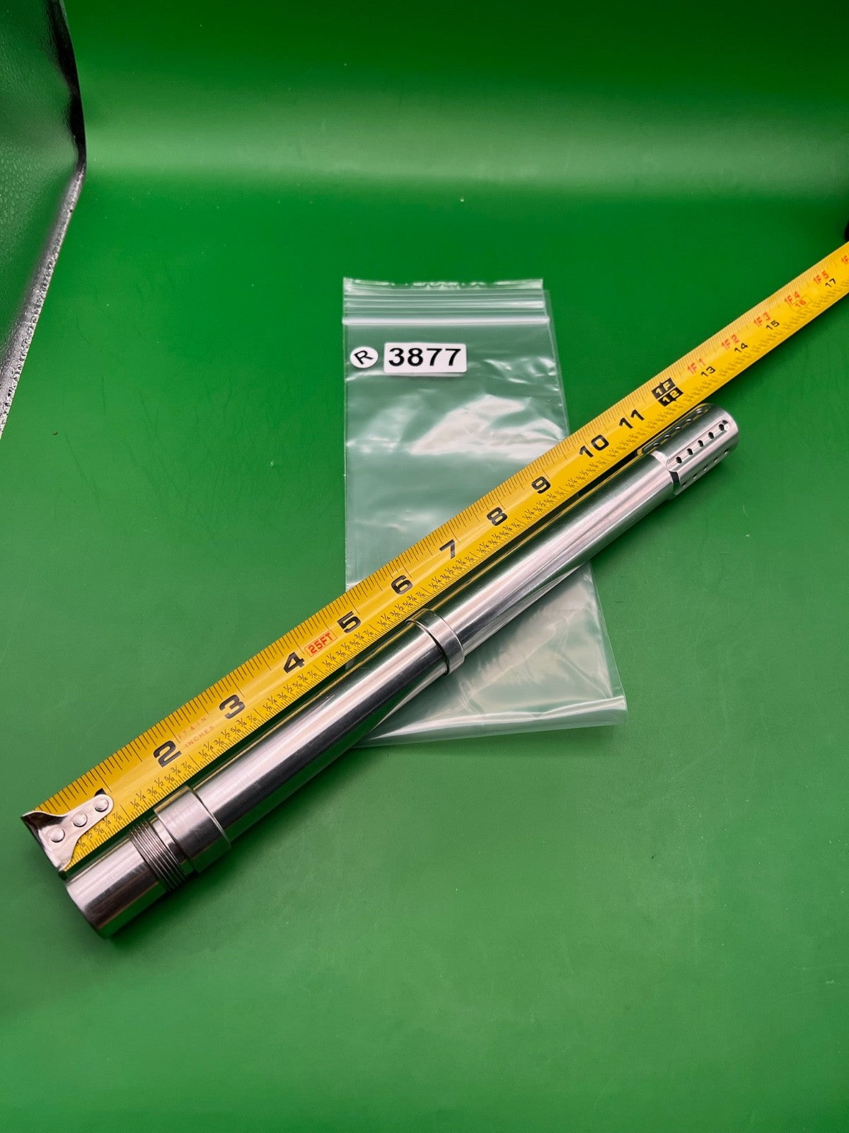 .688 Autococker Stainless Steel Paintball Barrel 1 - used paintball barrel - silver