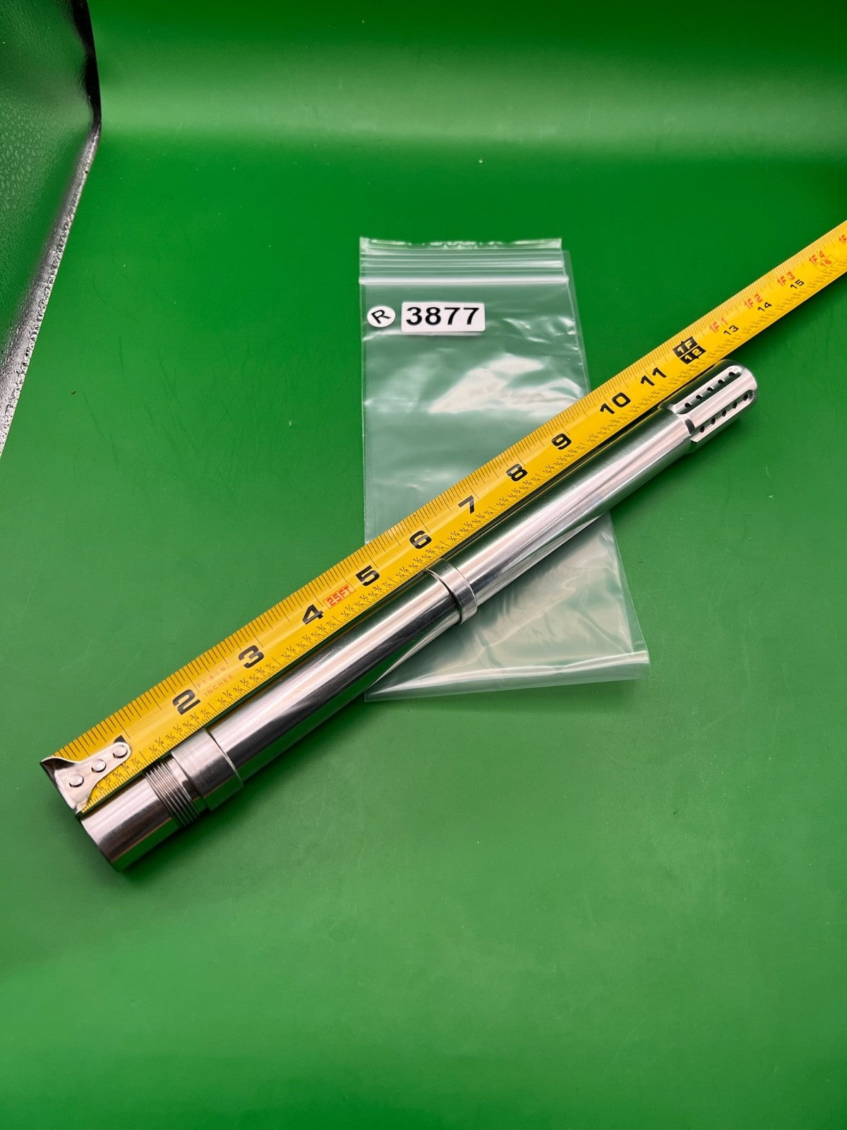 .688 Autococker Stainless Steel Paintball Barrel 1 - used paintball barrel - silver