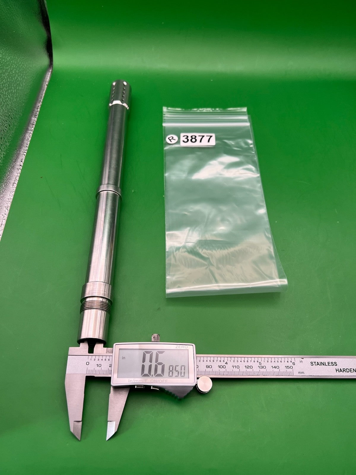 .688 Autococker Stainless Steel Paintball Barrel 1 - used paintball barrel - silver
