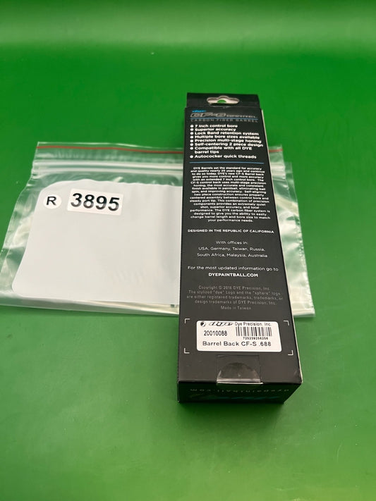 Dye CF-S Carbon Fiber Barrel Back 688 Bore Autococker Thread