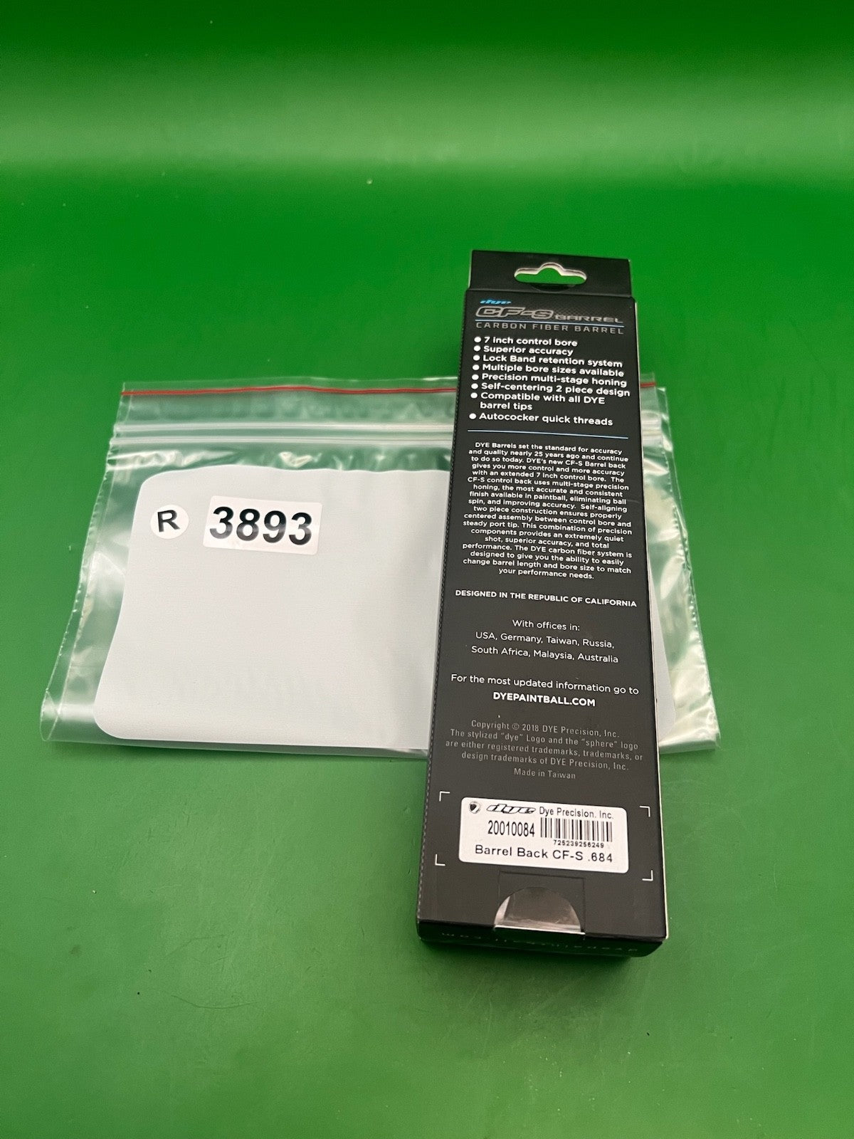 Dye CF-S Carbon Fiber Barrel Back 684 Bore Autococker Thread